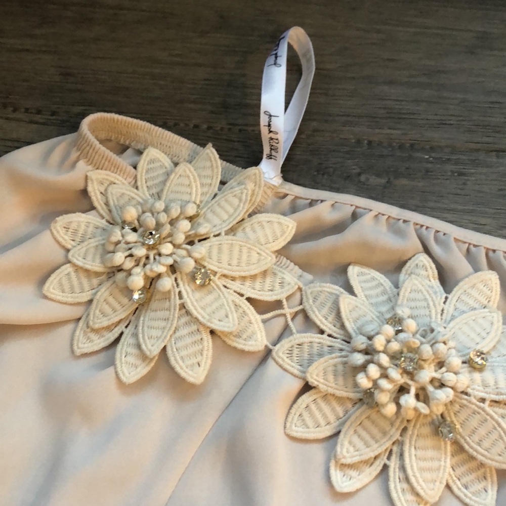 Joseph Ribkoff Champagne off the shoulder blouse - Picture 7 of 11